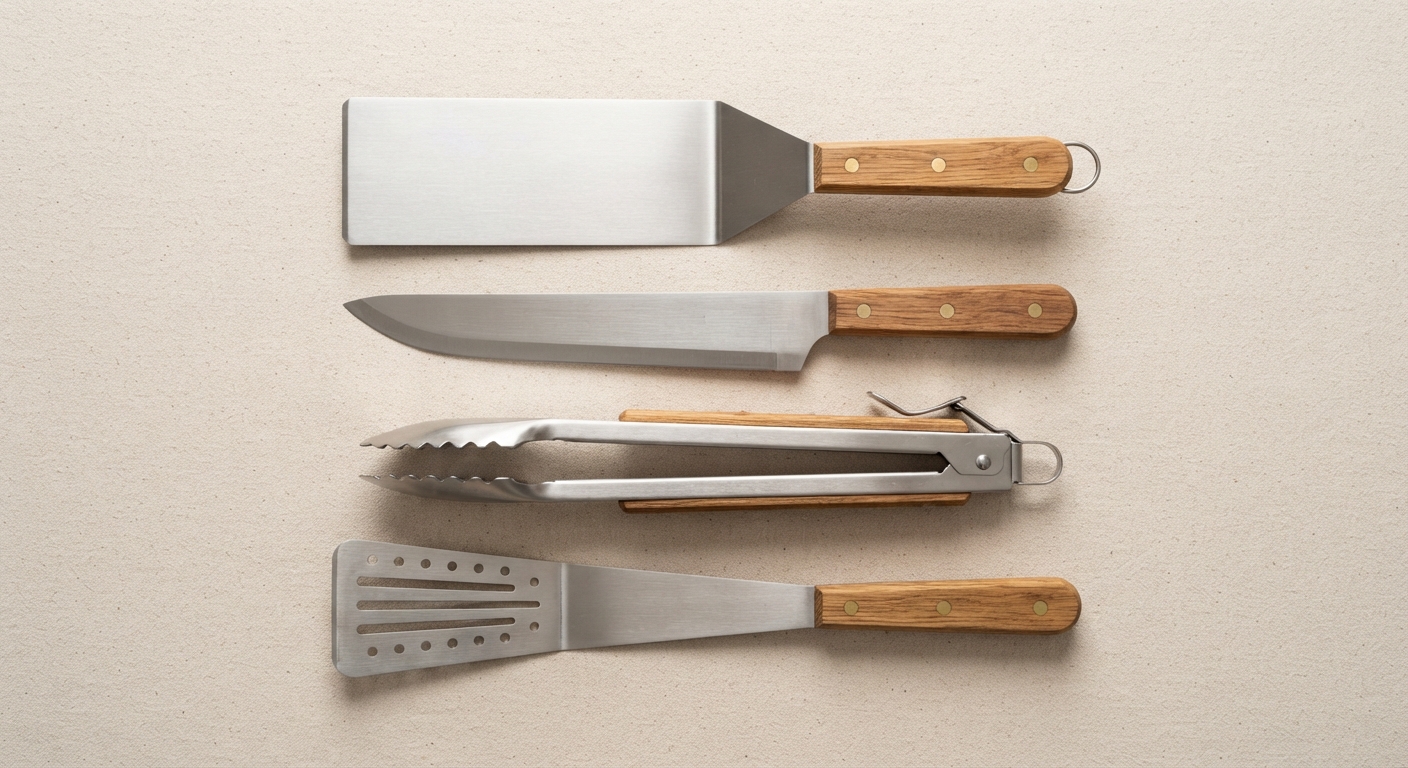 Set d'ustensiles plancha 5 pièces